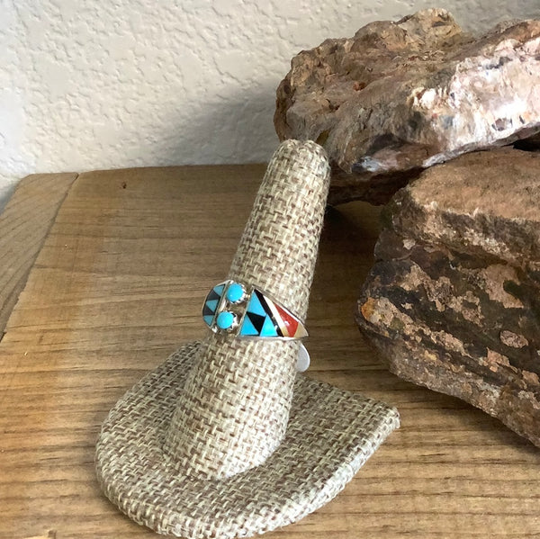 Southwest Inlay Multi-Stone Ring