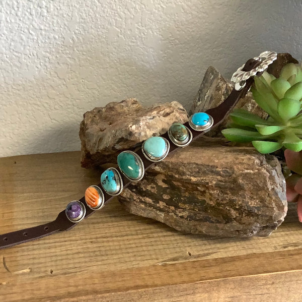 Turquoise & Leather Bracelets