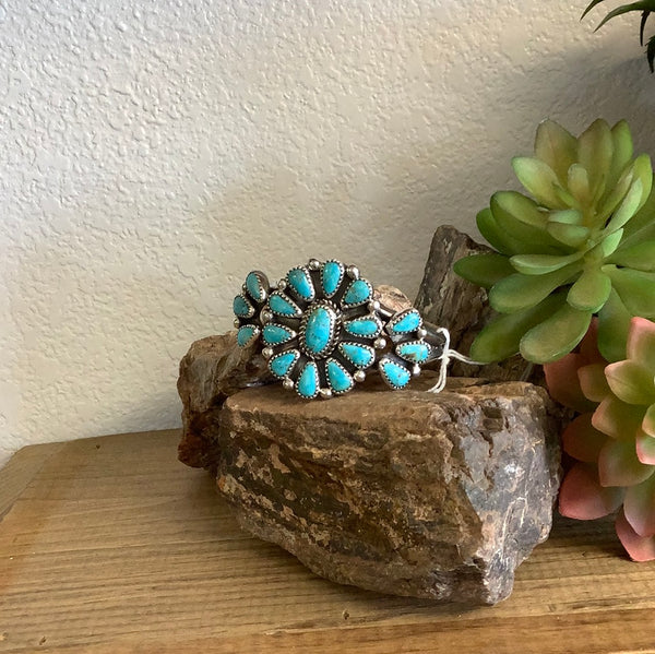 Navajo Cluster Bracelet - Turquoise - Style 1