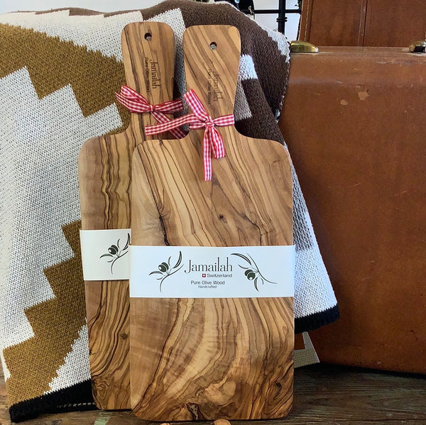 Pure Olive Wood - Cutting Board with Handle