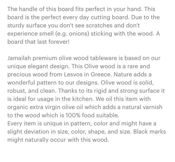 Pure Olive Wood - Cutting Board with Handle