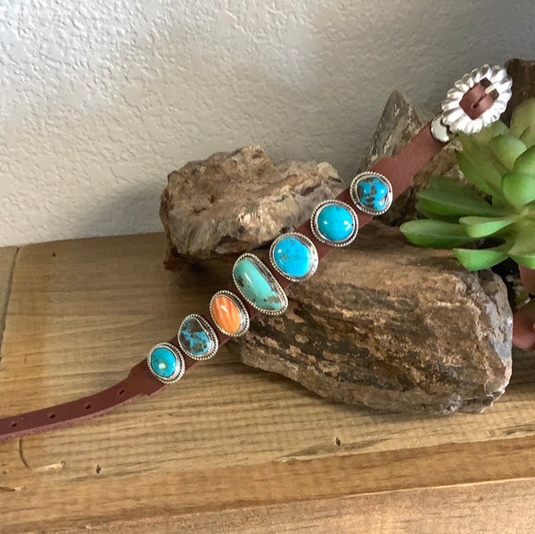 Turquoise & Leather Bracelets