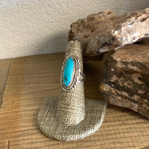 Turquoise Long Oval Ring