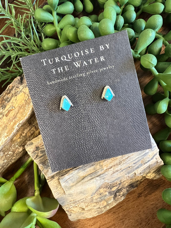 Diamond Turquoise Studs