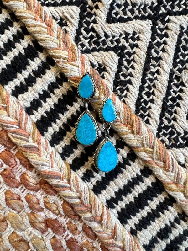 Turquoise Water Dangle Earrings