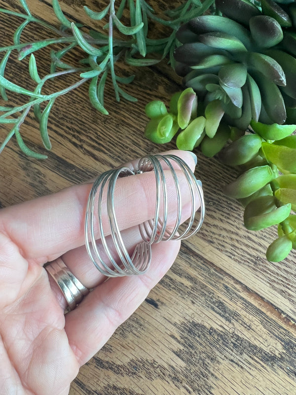 Silver Stacked Hoops