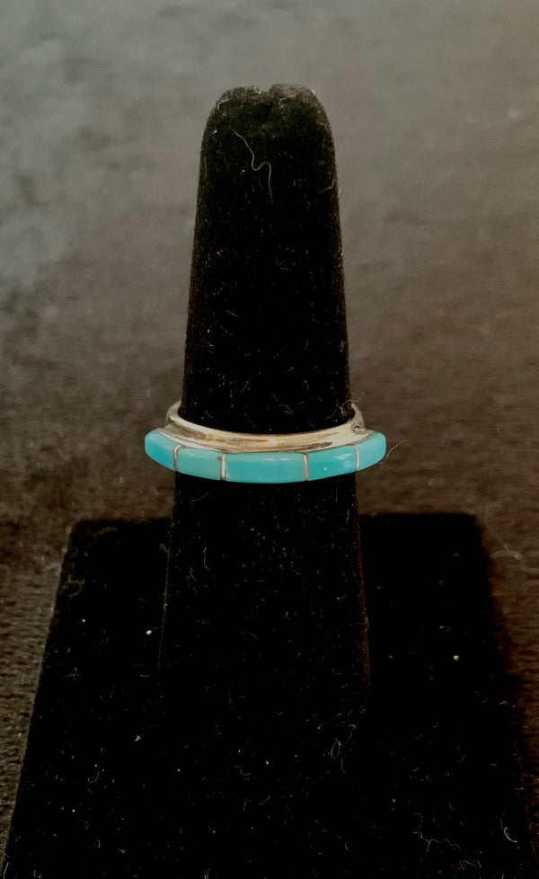 Single Stack Zuni Inlay Ring